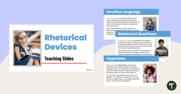 Image of Rhetorical Devices Teaching Slides