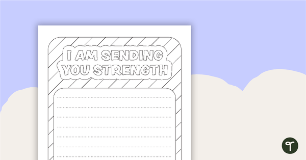 Go to I Am Sending You Strength - Greeting Card and Letter Template teaching resource