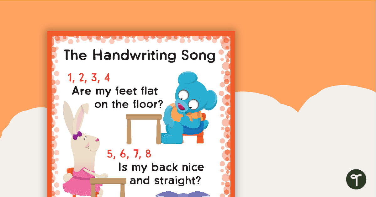 Handwriting Song Poster teaching resource
