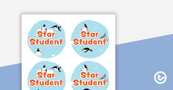 Penguins – Star Student Badges teaching resource