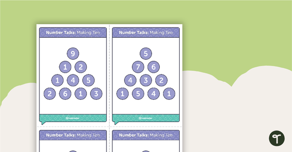 Image of Number Talks - Making Ten Task Cards