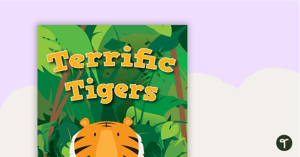Terrific Tigers - Title Page teaching resource