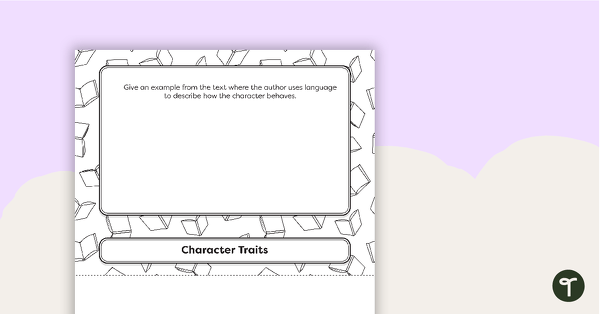 Character Profile Flip Book  - Upper Primary teaching resource