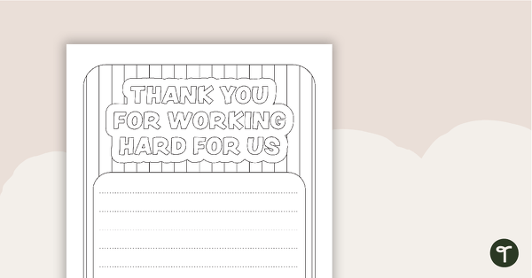 Thank You for Working Hard for Us - Greeting Card and Letter Template undefined
