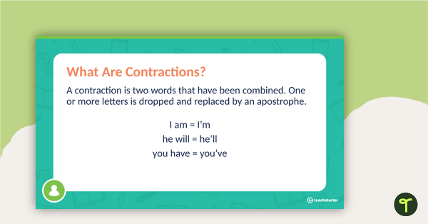 Contractions PowerPoint teaching resource