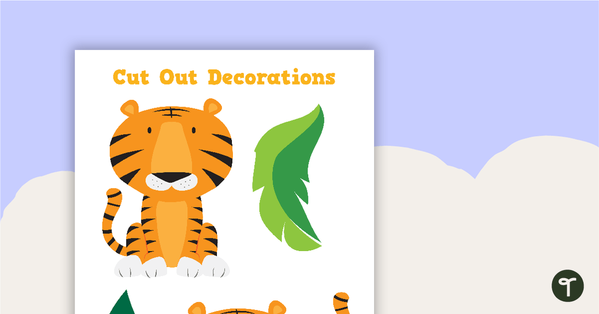 Terrific Tigers - Cut Out Decorations teaching resource