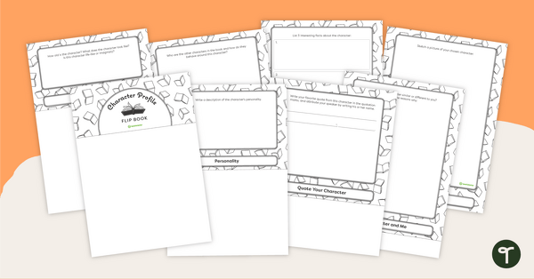 Preview image for Character Profile Flip Book - Primary Grades - teaching resource