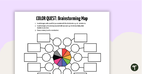 Color Quest: Brainstorming Map teaching resource