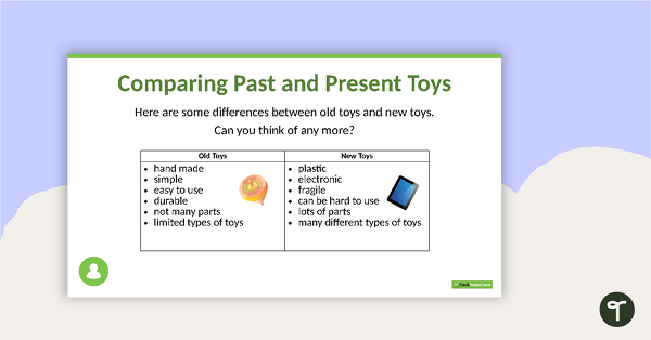 Toys - Past, Present and Future PowerPoint teaching resource
