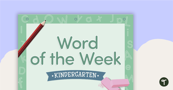 Go to Word of the Week Flip Book - Kindergarten teaching resource