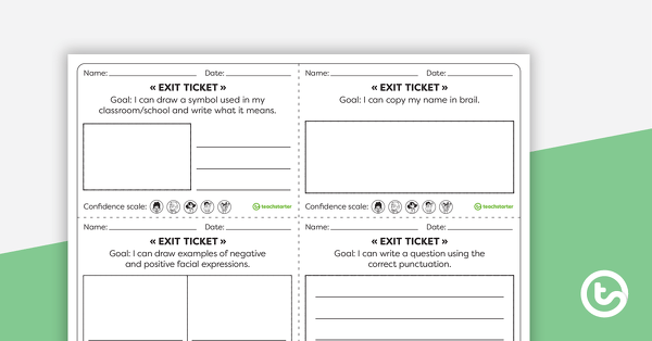 Year 1 Literacy Exit Tickets – Worksheets teaching resource