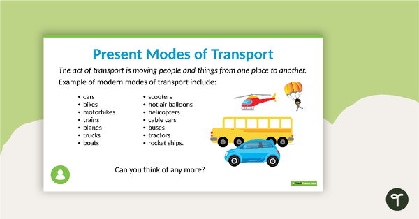 运输 - 过去，现在和未来的PowerPoint未定义