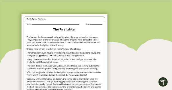 Preview image for The Firefighter Story – International Women's Day - teaching resource