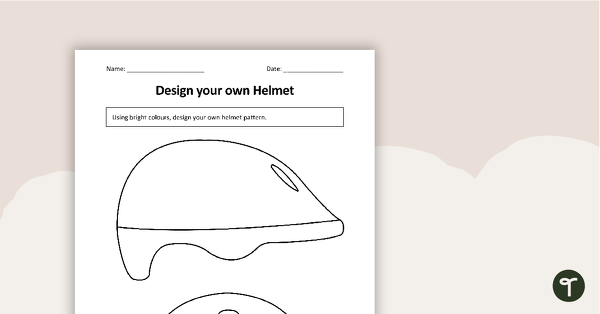 Go to Design Your Own Helmet Worksheet teaching resource