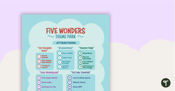 Five Wonders Theme Park: Wonderful Expansion – Project teaching resource