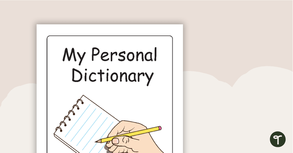 Go to My Personal Dictionary Template - Colour teaching resource