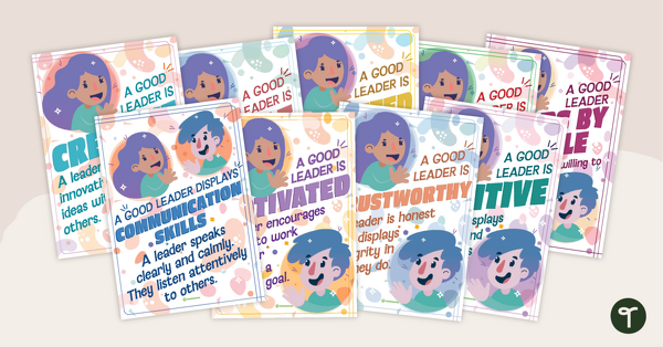 Go to Leadership Qualities - Poster Pack teaching resource