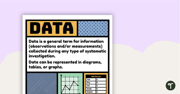 Preview image for Data Vocabulary Poster - teaching resource
