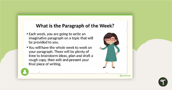 Paragraph of the Week PowerPoint - Imaginative Paragraphs teaching resource