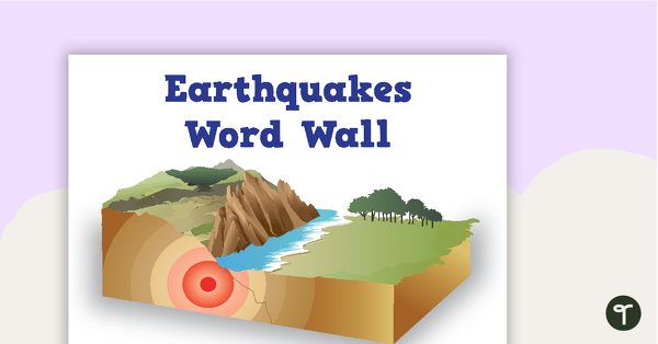 Earthquake Word Wall Vocabulary teaching resource