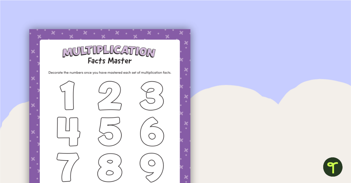 Multiplication Facts Master teaching resource