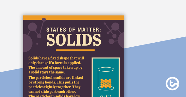 Go to States of Matter: Solids – Poster teaching resource