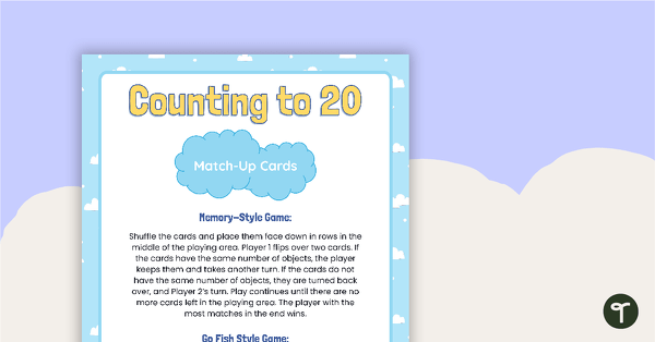 Counting to 20 Match-Up Cards teaching resource