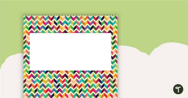Preview image for Bright Chevron - Diary Cover - teaching resource