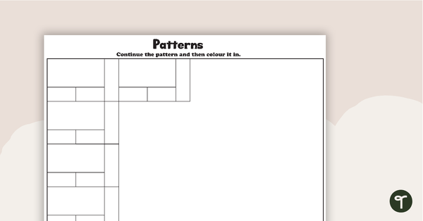 去to Pattern Worksheet - Rectangles teaching resource