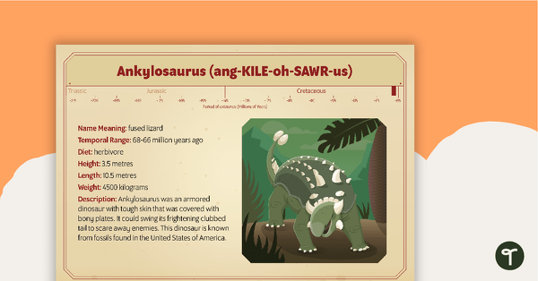 Dinosaur Posters and Fact Cards teaching resource