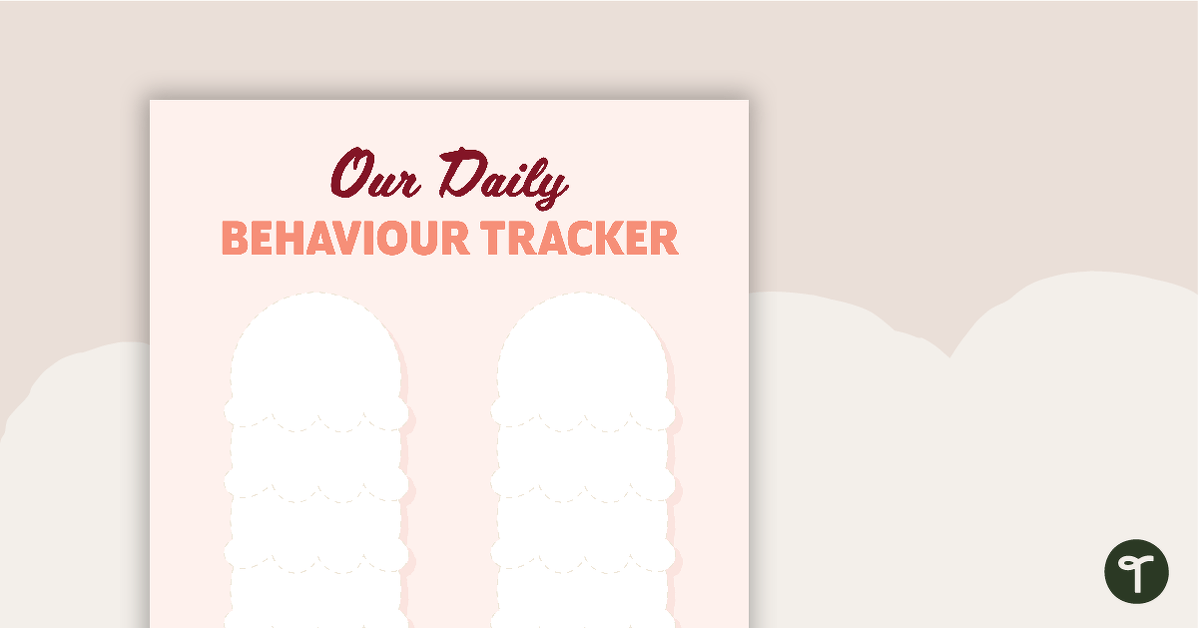 Class Behaviour Tracker - Ice Cream Template teaching resource