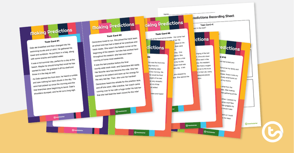 Preview image for Making Predictions Task Cards - teaching resource