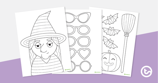 Preview image for Funky Halloween Witch Craft Template - teaching resource