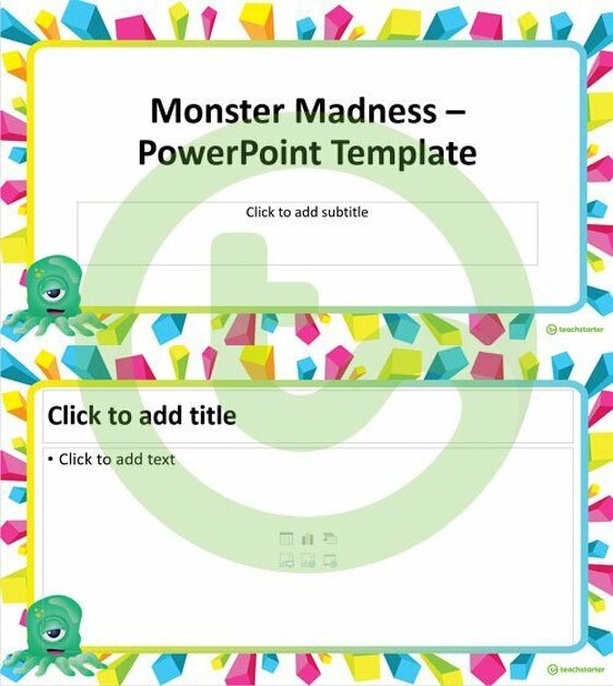 Monster Madness – PowerPoint Template teaching resource