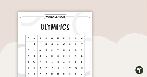 Olympics Word Search – Lower teaching resource