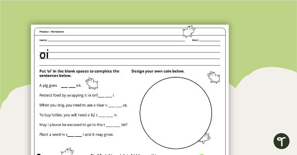 Go to Digraph Worksheet - oi teaching resource