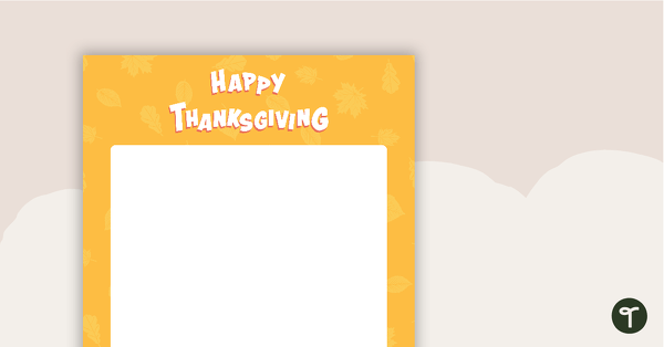 Go to Thanksgiving Page Border teaching resource