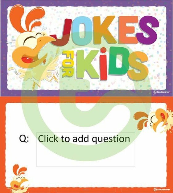 Jokes for Kids PowerPoint Template teaching resource