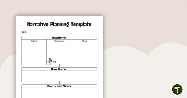 Preview image for Narrative Writing Planning Template - teaching resource