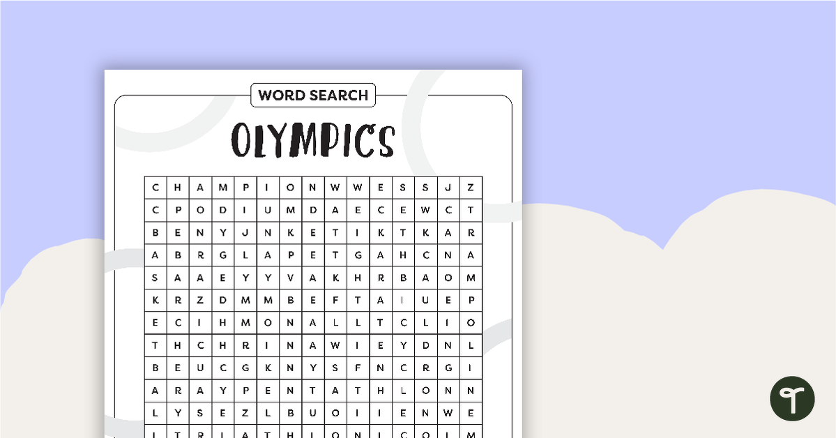 Olympics Word Search – Upper teaching resource