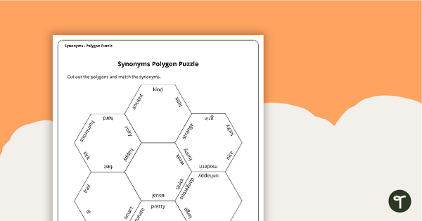 Go to Synonyms Polygon Puzzle teaching resource