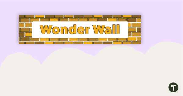 Go to Wonder Wall Display Banner teaching resource