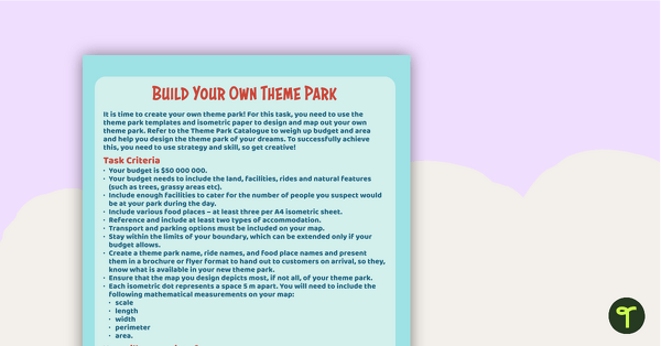 Preview image for Build Your Own Theme Park – Project - teaching resource
