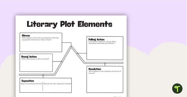 Preview image for Literary Plot Elements - Graphic Organizer - teaching resource