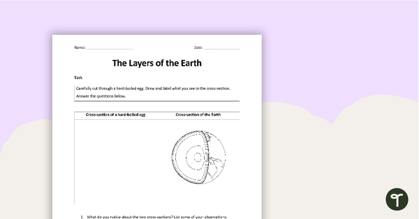 Go to Layers of the Earth Worksheet teaching resource