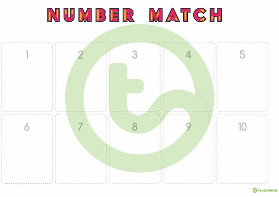 Number Match-Up Activity (1-20) teaching resource