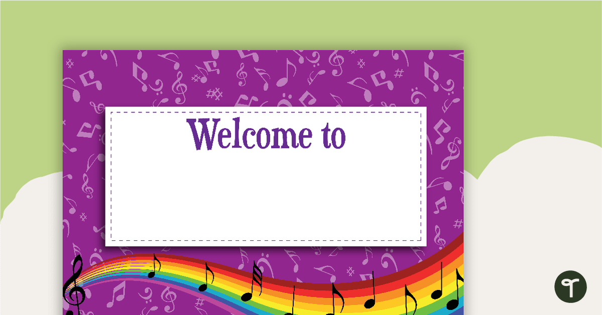 Class Welcome Sign - Music teaching resource