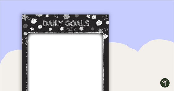 Go to Funky Chalkboard BW - Daily Goals teaching resource