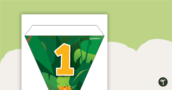 Terrific Tigers - Letters and Number Bunting teaching resource