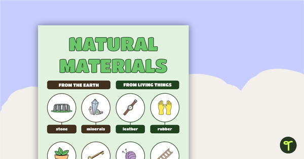Preview image for Natural Materials Poster - teaching resource